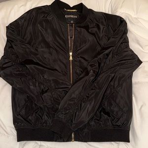 black bomber jacket